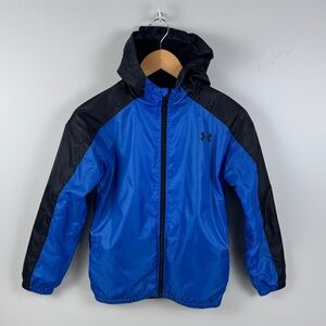 ✨3/$25✨ Under Armour Boys Blue and Black Hooded Jacket - Youth M